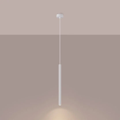 Pendelleuchte Candle 1 – Weiß & Stahl