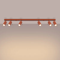Plafondlamp Rondo 6 – Okerrood & Staal