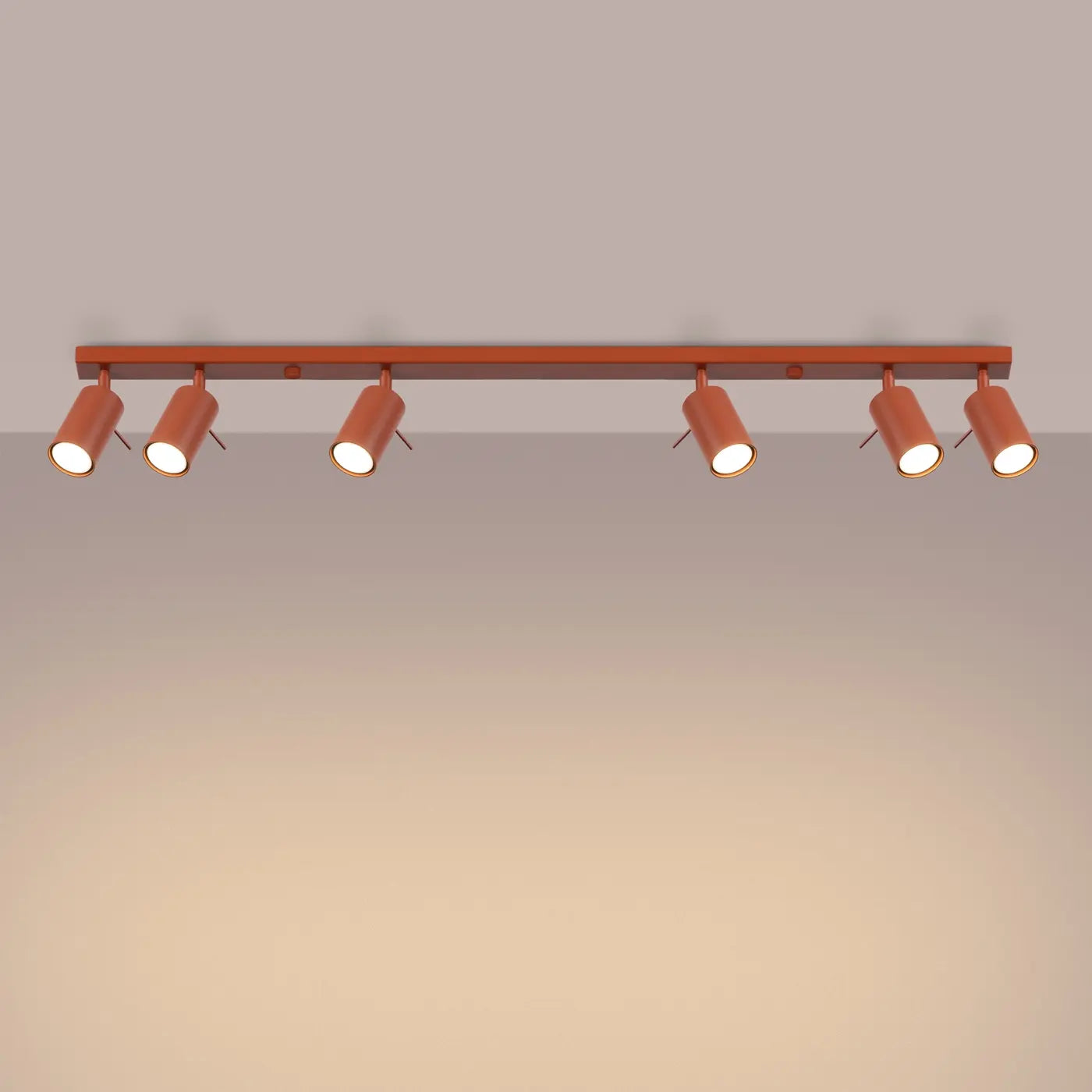 Plafondlamp Rondo 6 – Okerrood & Staal