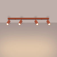 Plafondlamp Rondo 4 – Okerrood & Staal