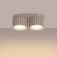 Spots Japandi Double-XS – Taupe & Aluminium
