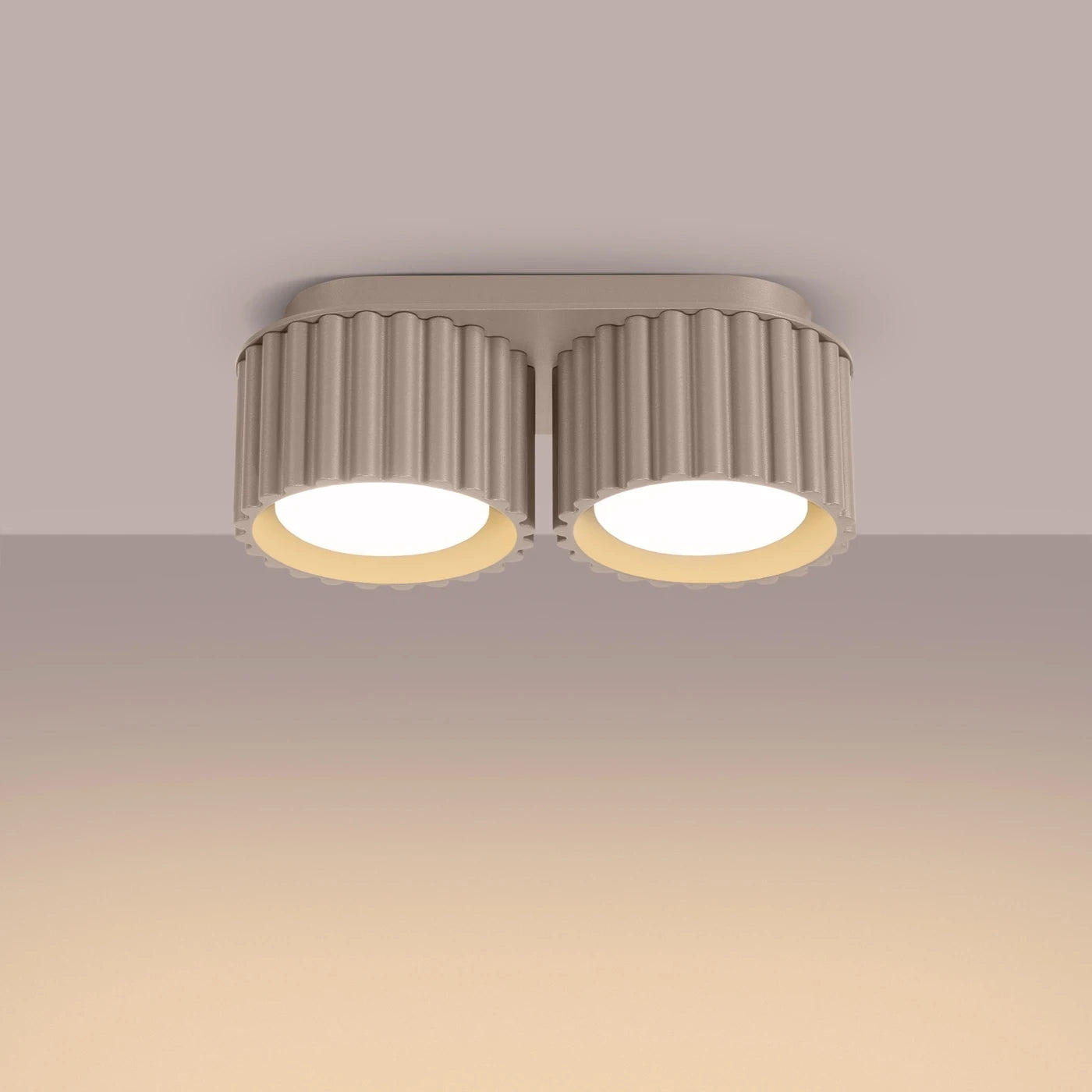 Spots Japandi Double-XS – Taupe & Aluminium