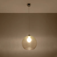 Hanglamp Globe – Champagne Glas & Staal