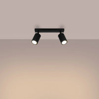 Plafondlamp Japandi 2 – Zwart & Aluminium