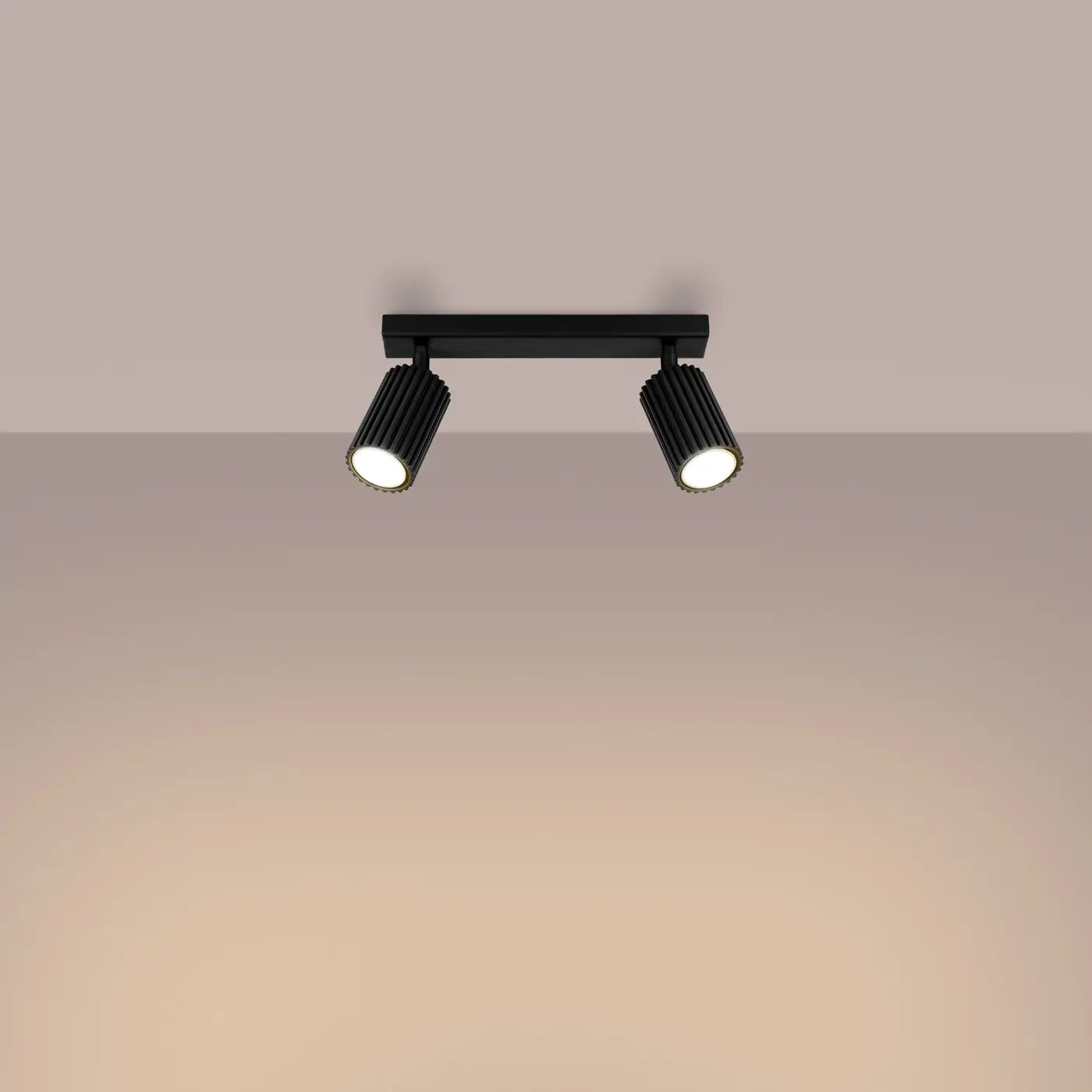 Plafondlamp Japandi 2 – Zwart & Aluminium