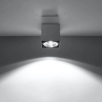Deckenstrahler Square Flash – Grau & Aluminium