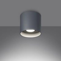 Deckenleuchte Tube Plus – Grau & Aluminium