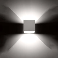 Wandlamp Square 1 – Wit Aluminium