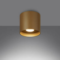 Deckenleuchte Tube Plus – Gold & Aluminium