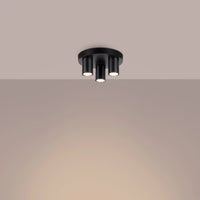 Deckenleuchte Tube 3R – Schwarz & Stahl
