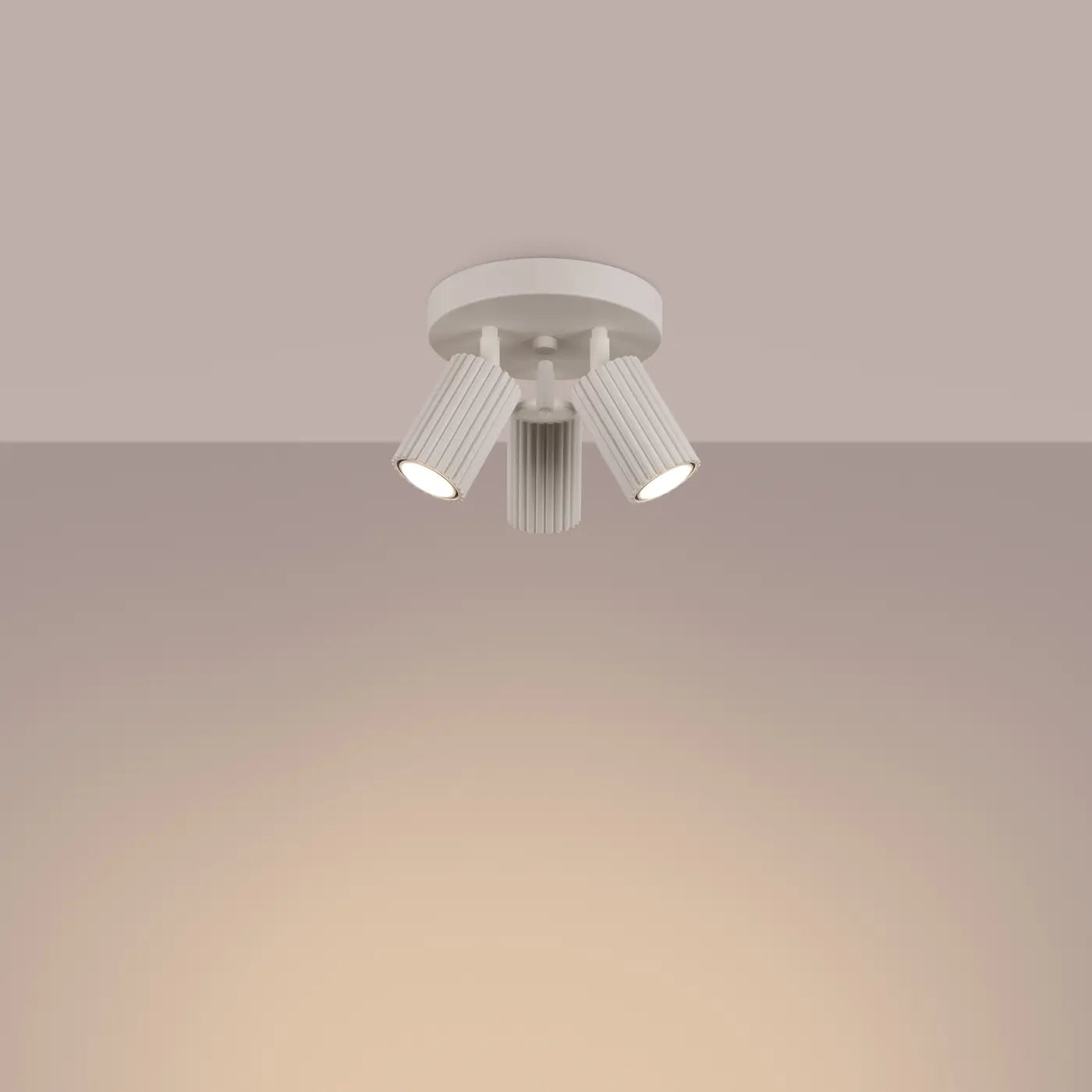 Plafondlamp Japandi 3P – Beige & Aluminium