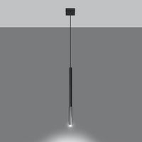 Hanglamp Matita 1 – Zwart & Chroom Staal