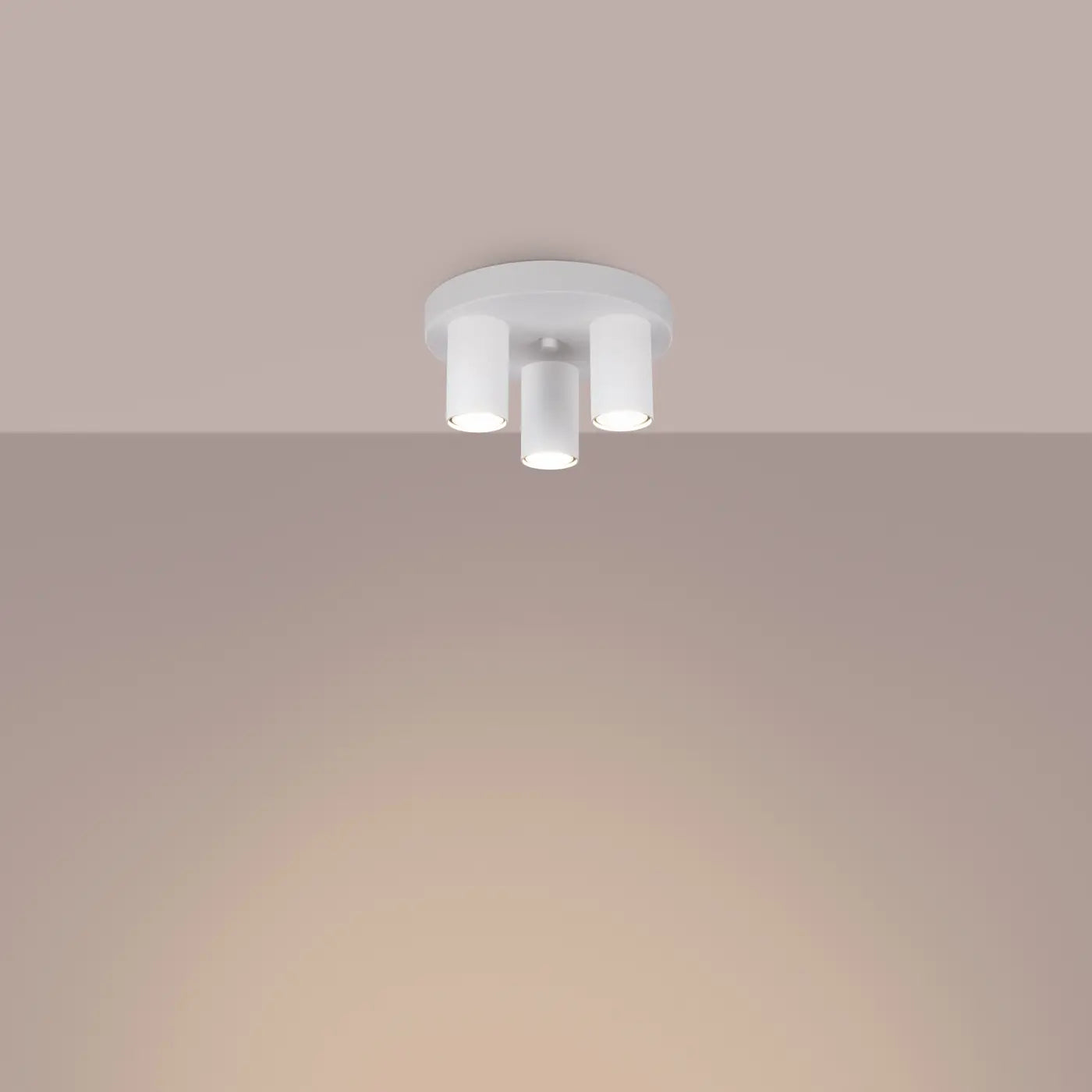 Deckenleuchte Tube 3R – Weiß & Stahl