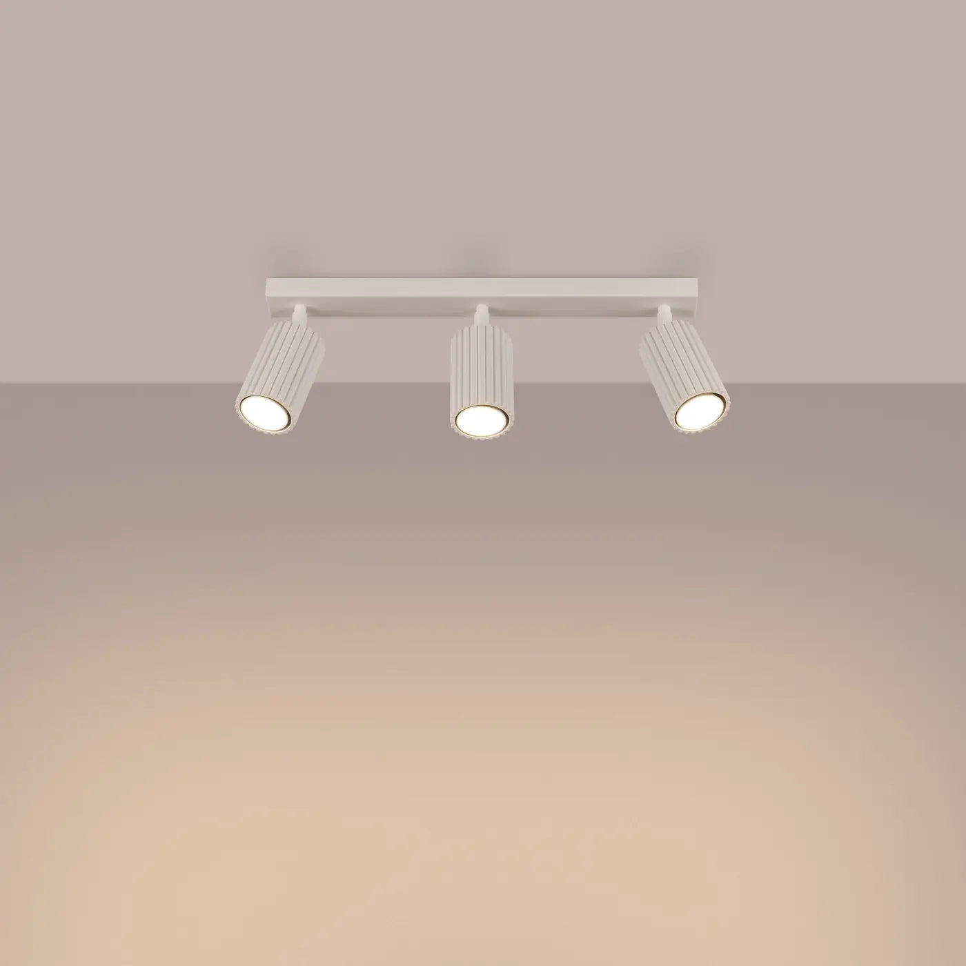 Deckenleuchte Japandi 3 – Beige & Aluminium