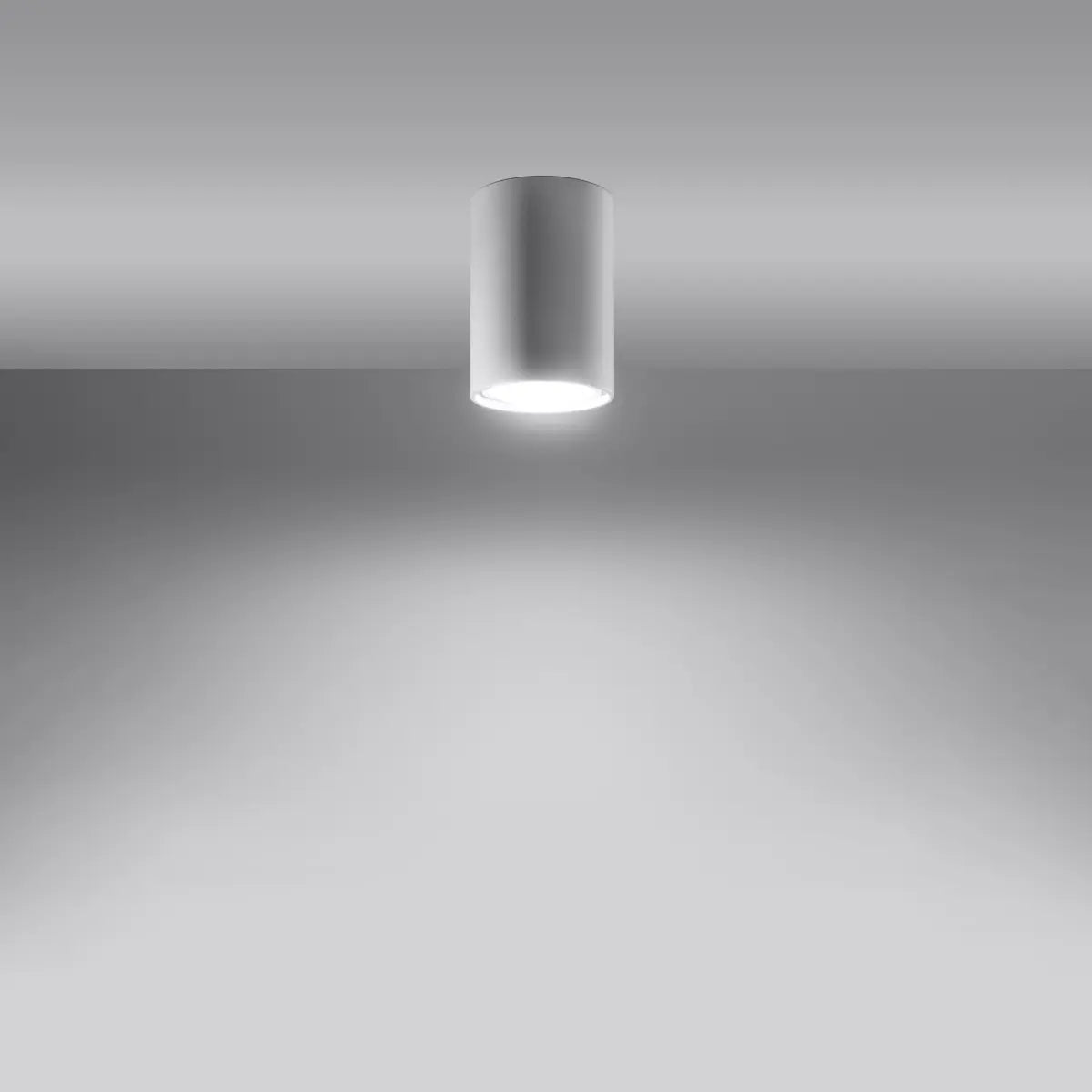 Deckenleuchte Tube Size 10 – Weiß & Stahl