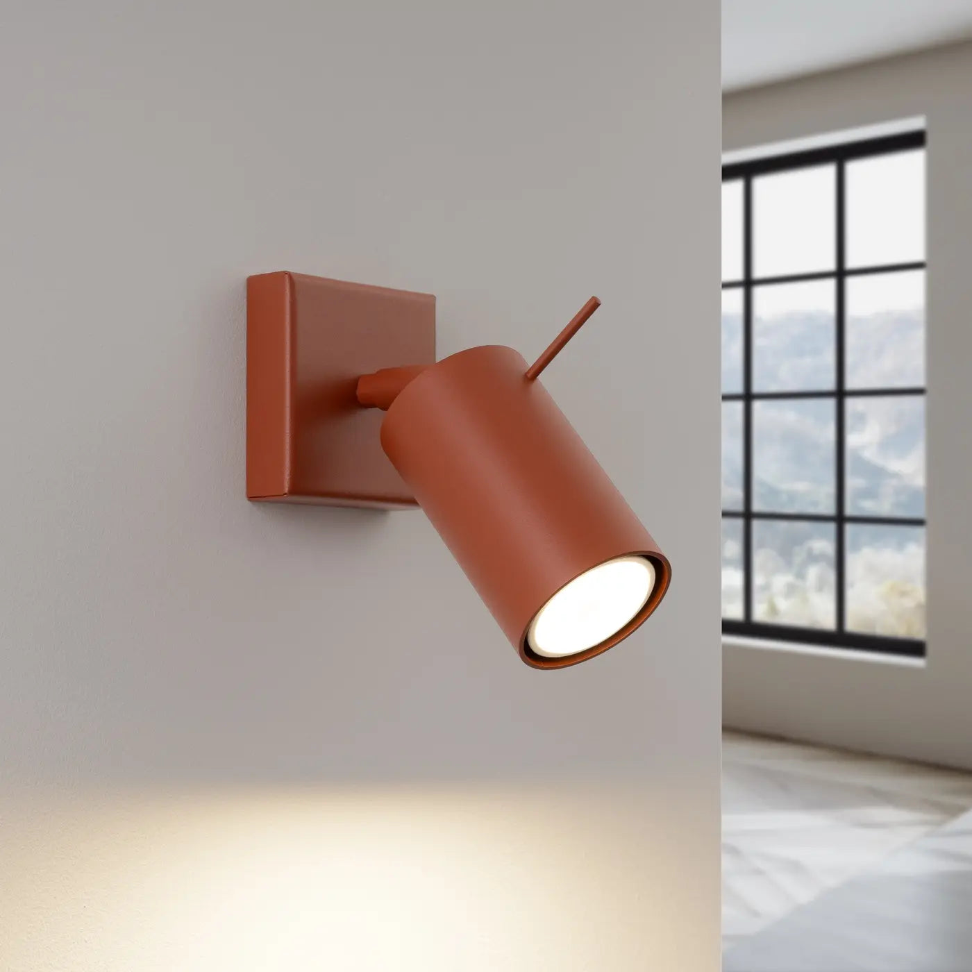 Wandlamp Rondo – Okerrood & Staal