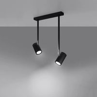 Deckenleuchte Rondo Spot 2 – Schwarz & Stahl