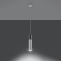 Hanglamp Tube Beton White – Wit & Grijs Beton
