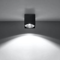 Deckenstrahler Square Flash – Schwarz & Aluminium
