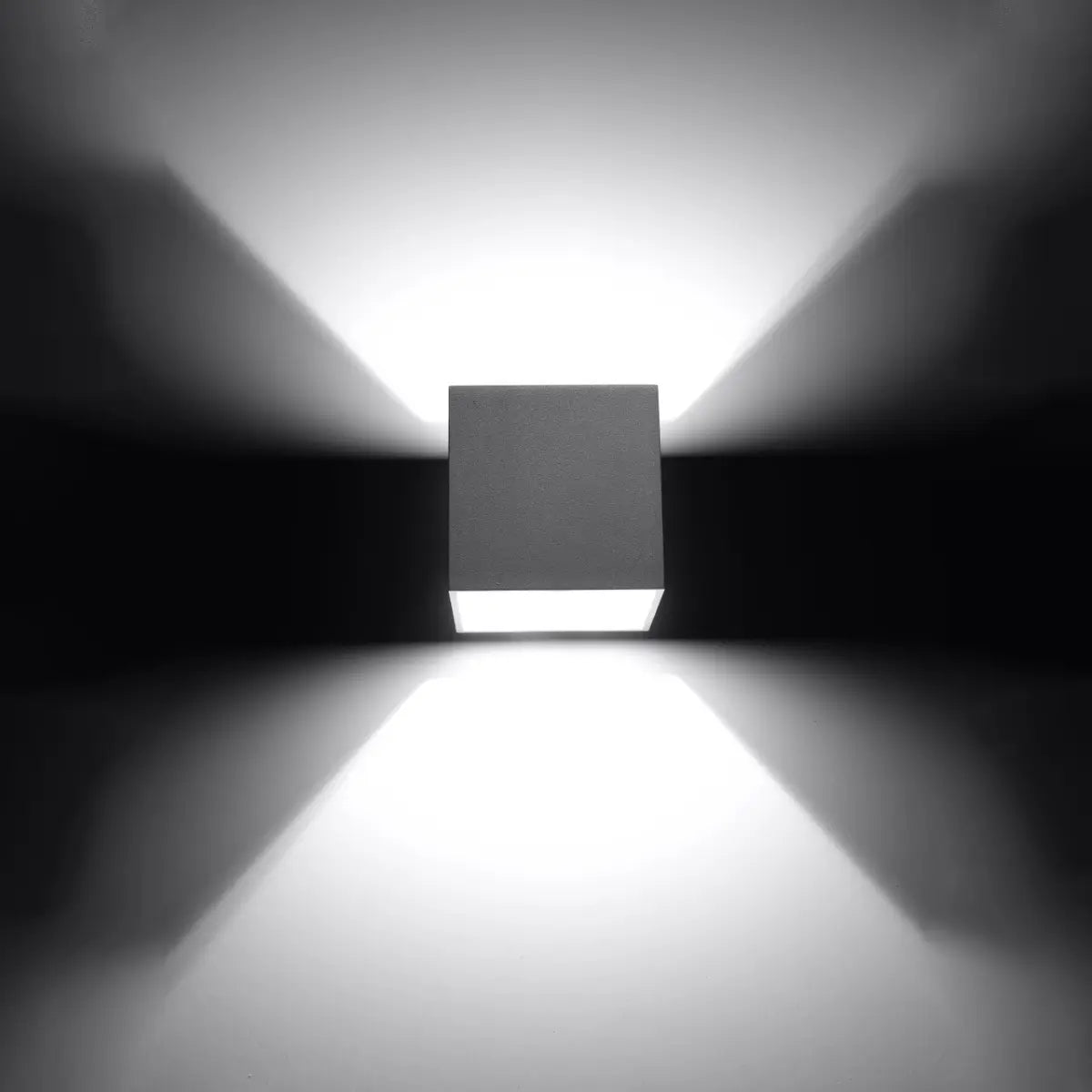 Wandlamp Square 1 – Grijs Aluminium