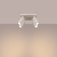 Plafondlamp Japandi 4S – Beige & Aluminium