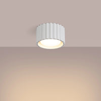 Deckenstrahler Japandi Single XS – Weiß & Aluminium