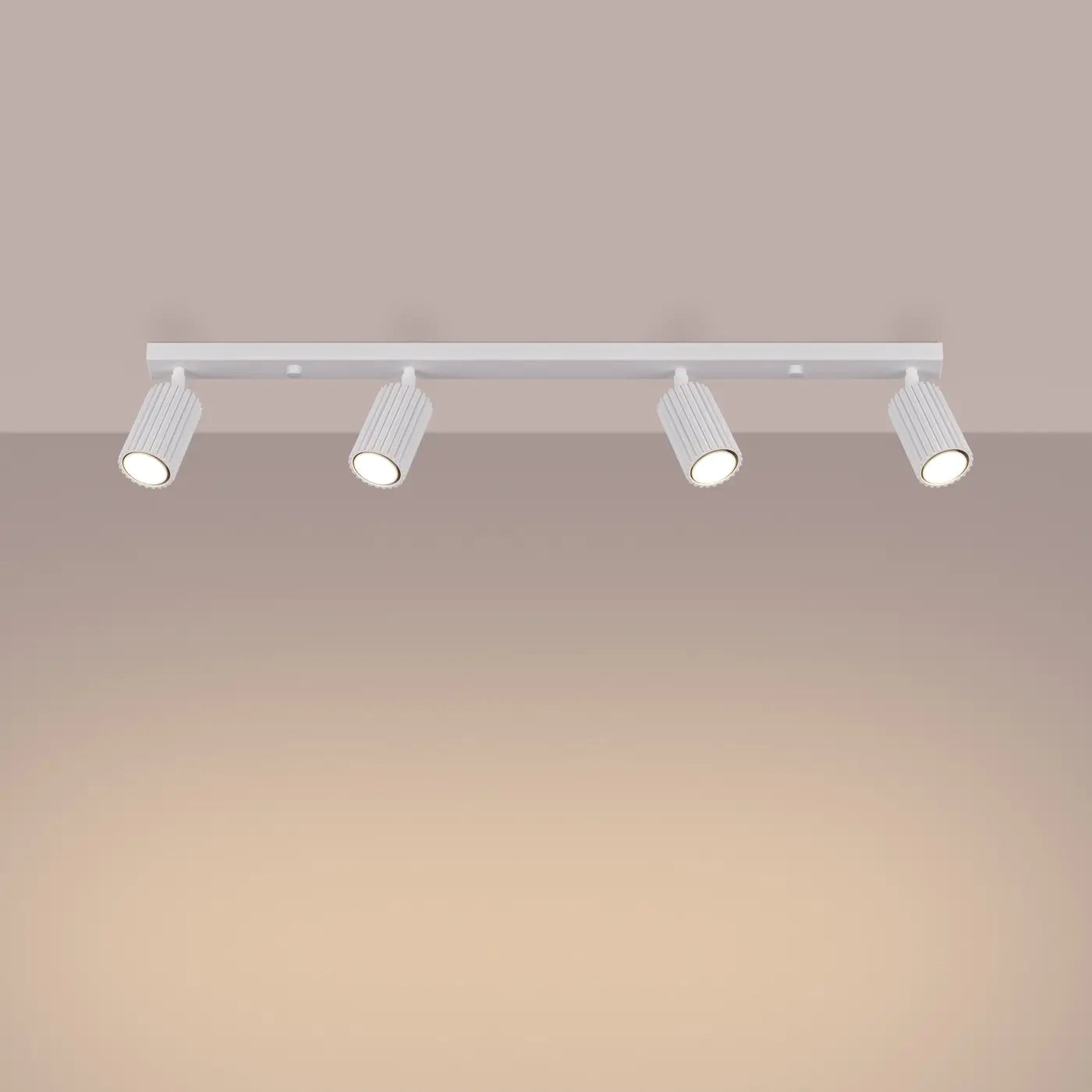 Deckenleuchte Japandi 4 – Weiß & Aluminium