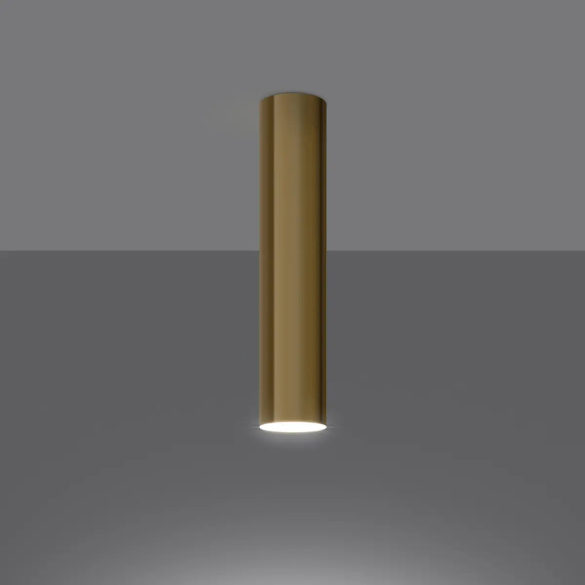 Plafondlamp Tube 30 – Goud & Staal