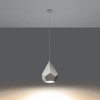 Pendelleuchte Hexagon – Weiß & Keramik