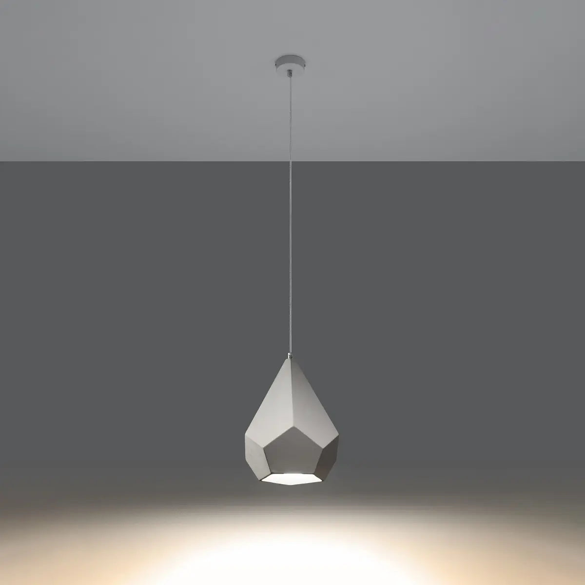 Pendelleuchte Hexagon – Weiß & Keramik