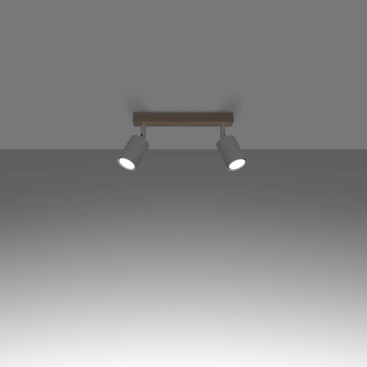 Deckenleuchte Rondo 2 – Weiß & Naturholz & Stahl