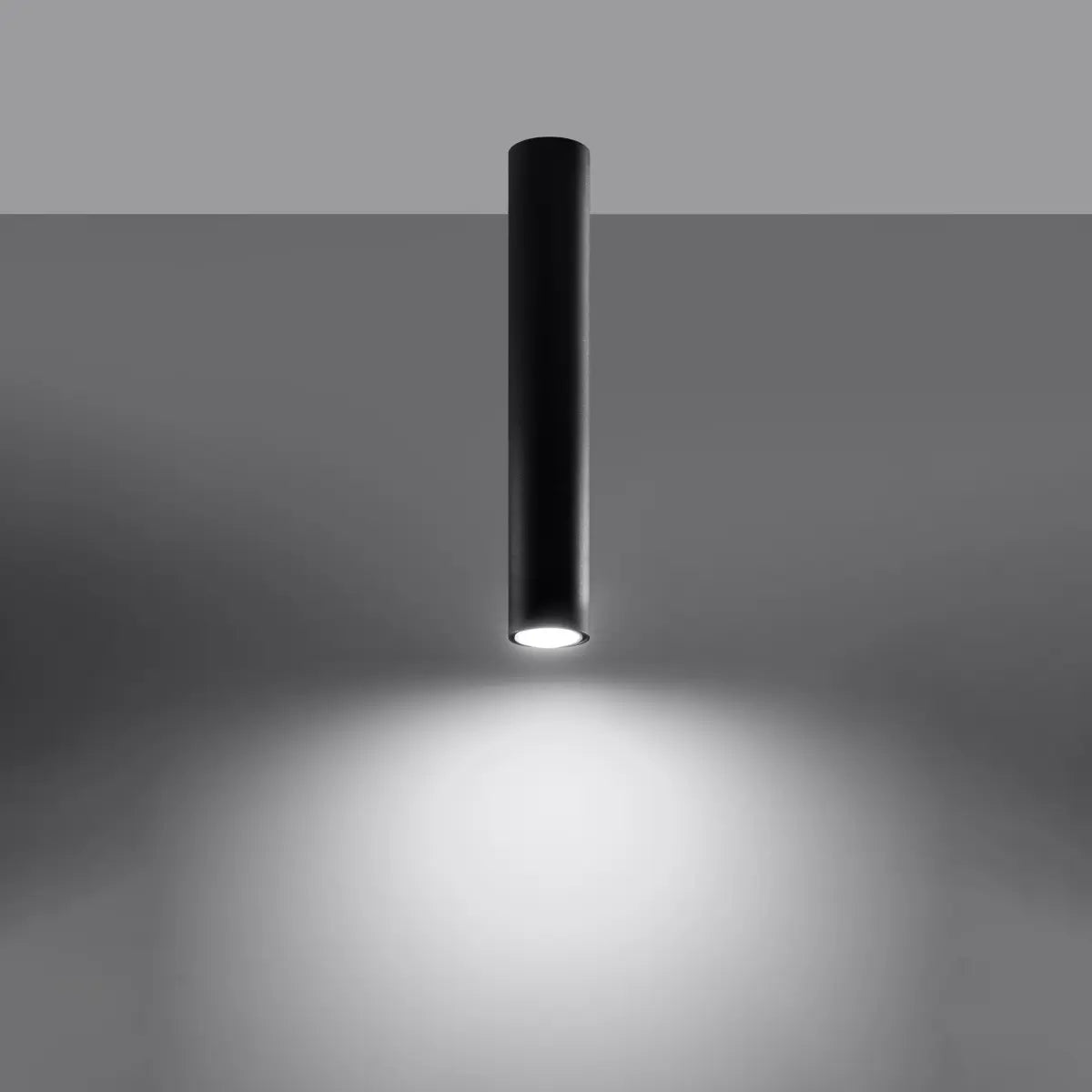 Deckenleuchte Tube Size 40 – Schwarz & Stahl