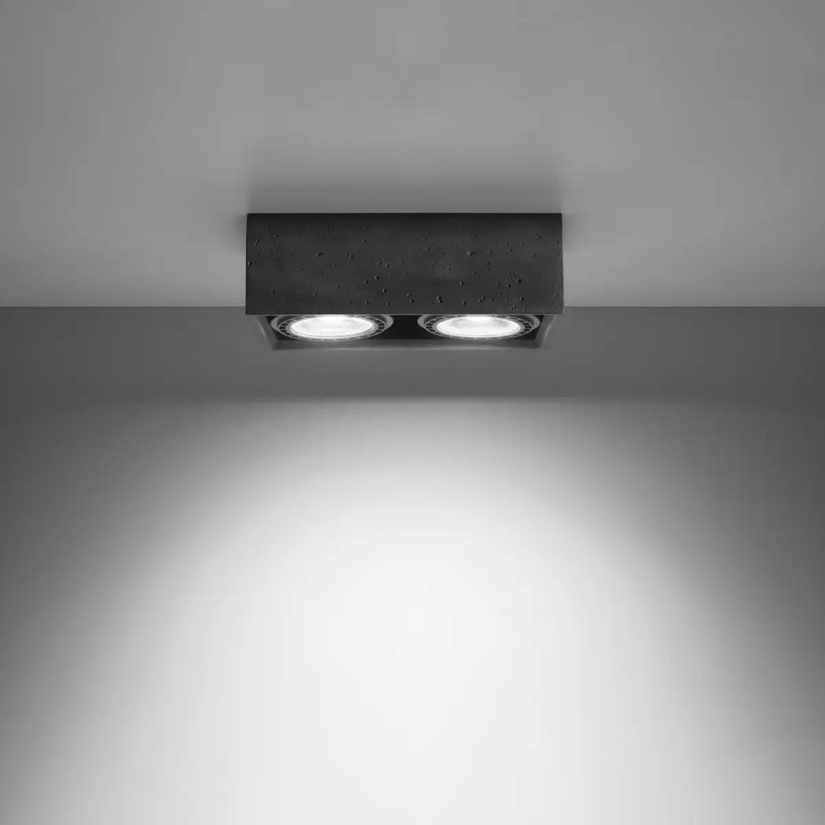 Plafondlamp Square 3 Double – Grijs & Beton