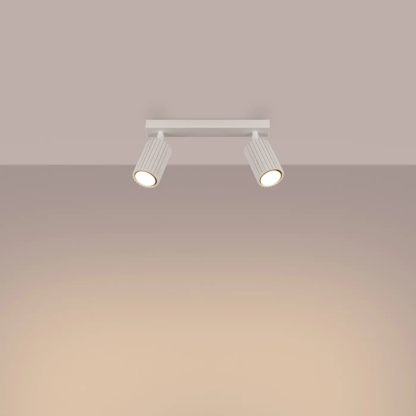 Deckenleuchte Japandi 2 – Beige & Aluminium