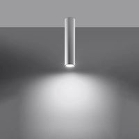 Deckenleuchte Tube Size 40 – Weiß & Stahl