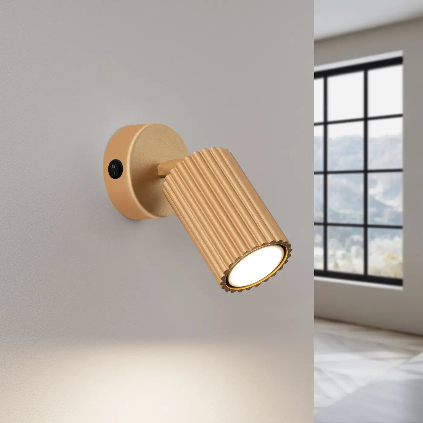 Wandleuchte Japandi Switch – Gold & Aluminium