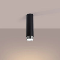 Plafondlamp Tube 2-Tone 22 – Zwart & Staal