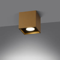 Plafondlamp Square 1 – Goud & Aluminium