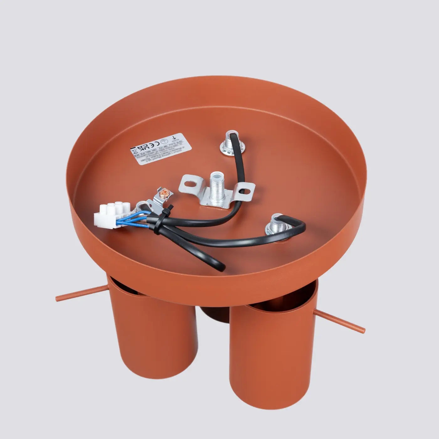 Plafondlamp Rondo 3R – Okerrood & Staal