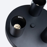 Deckenleuchte Tube 3R – Schwarz & Stahl