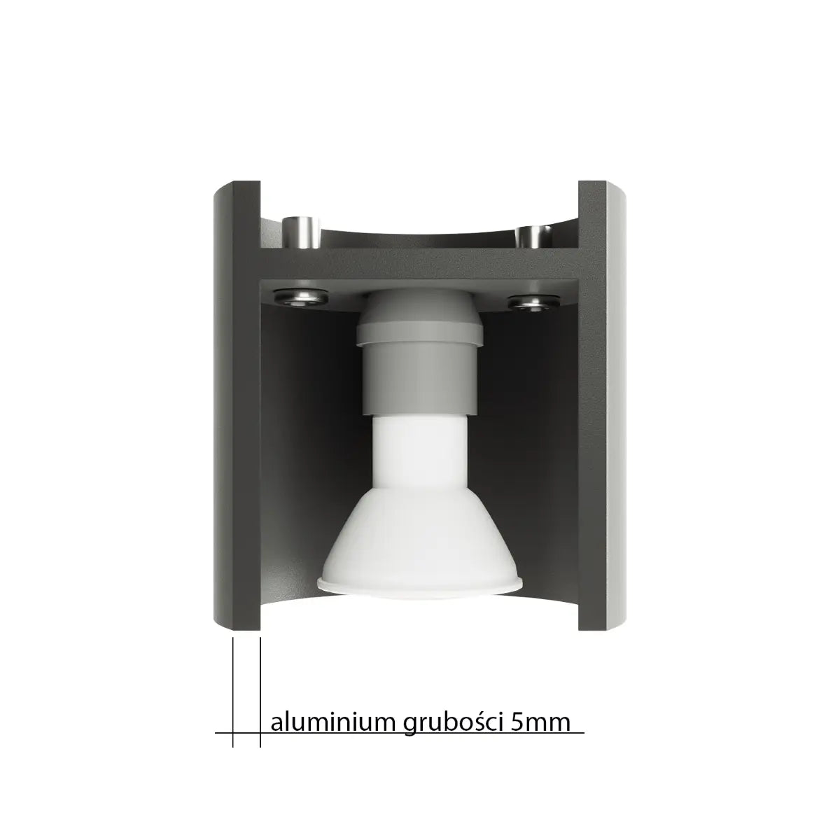 Plafondlamp Anthra Rondo – Antraciet & Aluminium