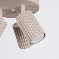 Plafondlamp Japandi 3P – Taupe & Aluminium