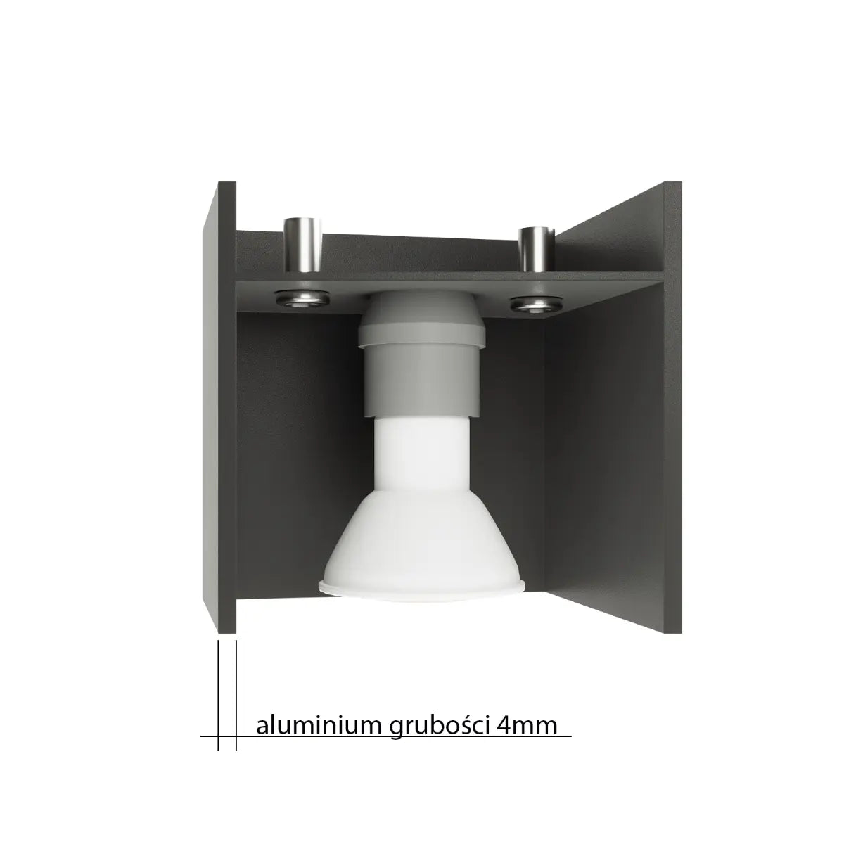 Hanglamp Square 1 – Wit Aluminium