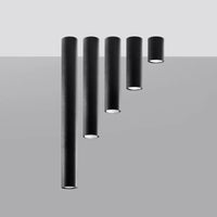 Deckenleuchte Tube Size 10 – Schwarz & Stahl