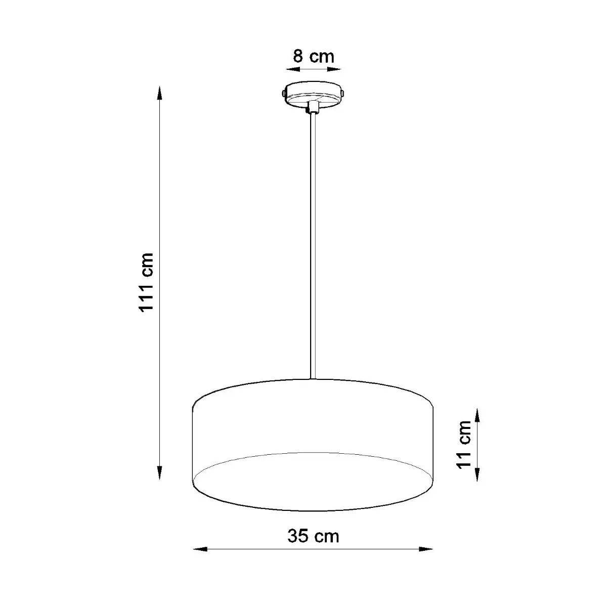 Pendelleuchte UFO 35 – Weiß & PVC