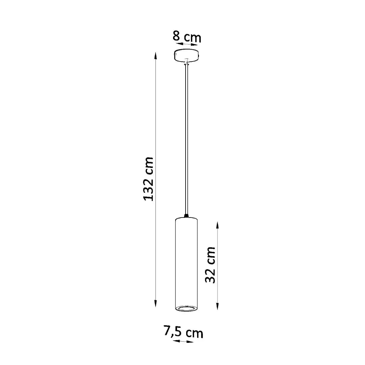 Hanglamp Tube – Wit & Keramiek
