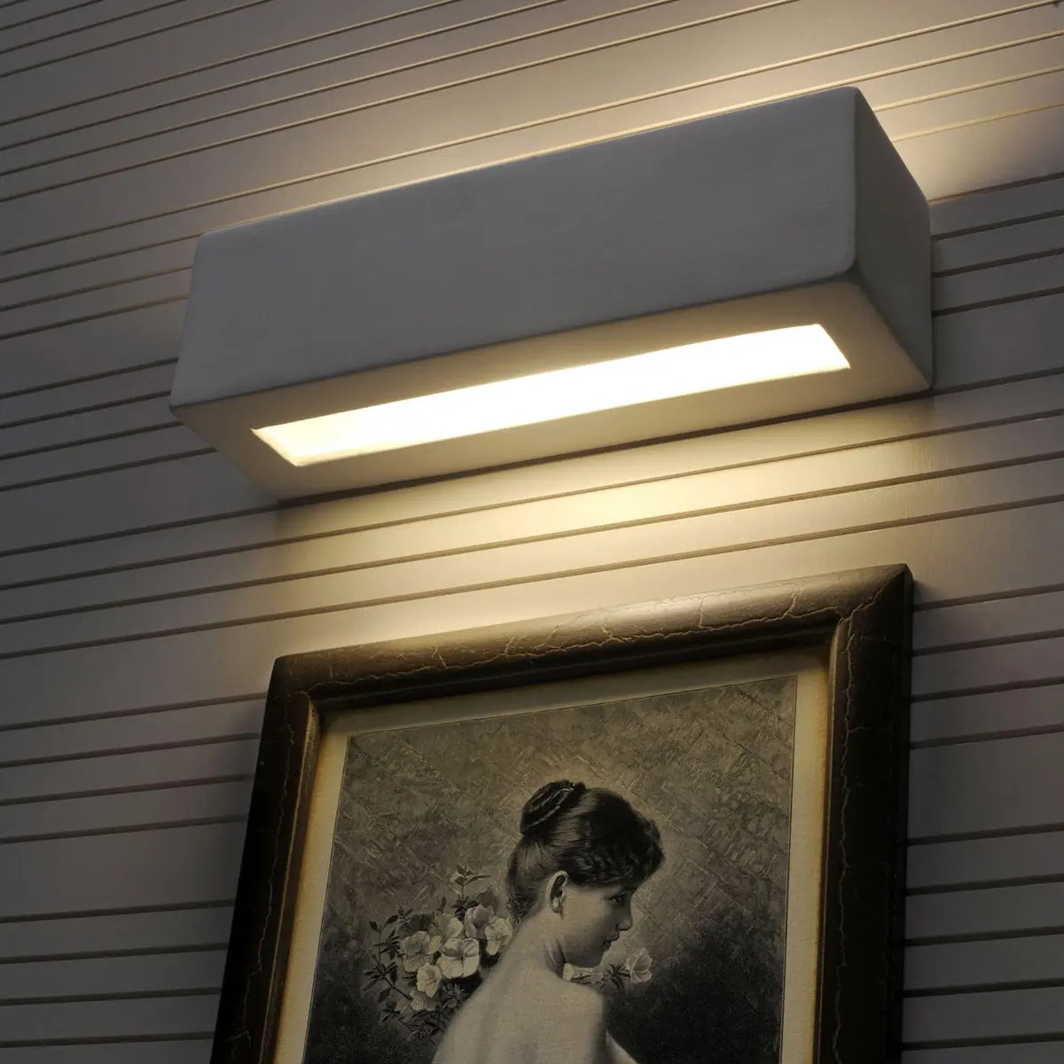 Wandlamp Square 2 – Wit Keramiek & Glas
