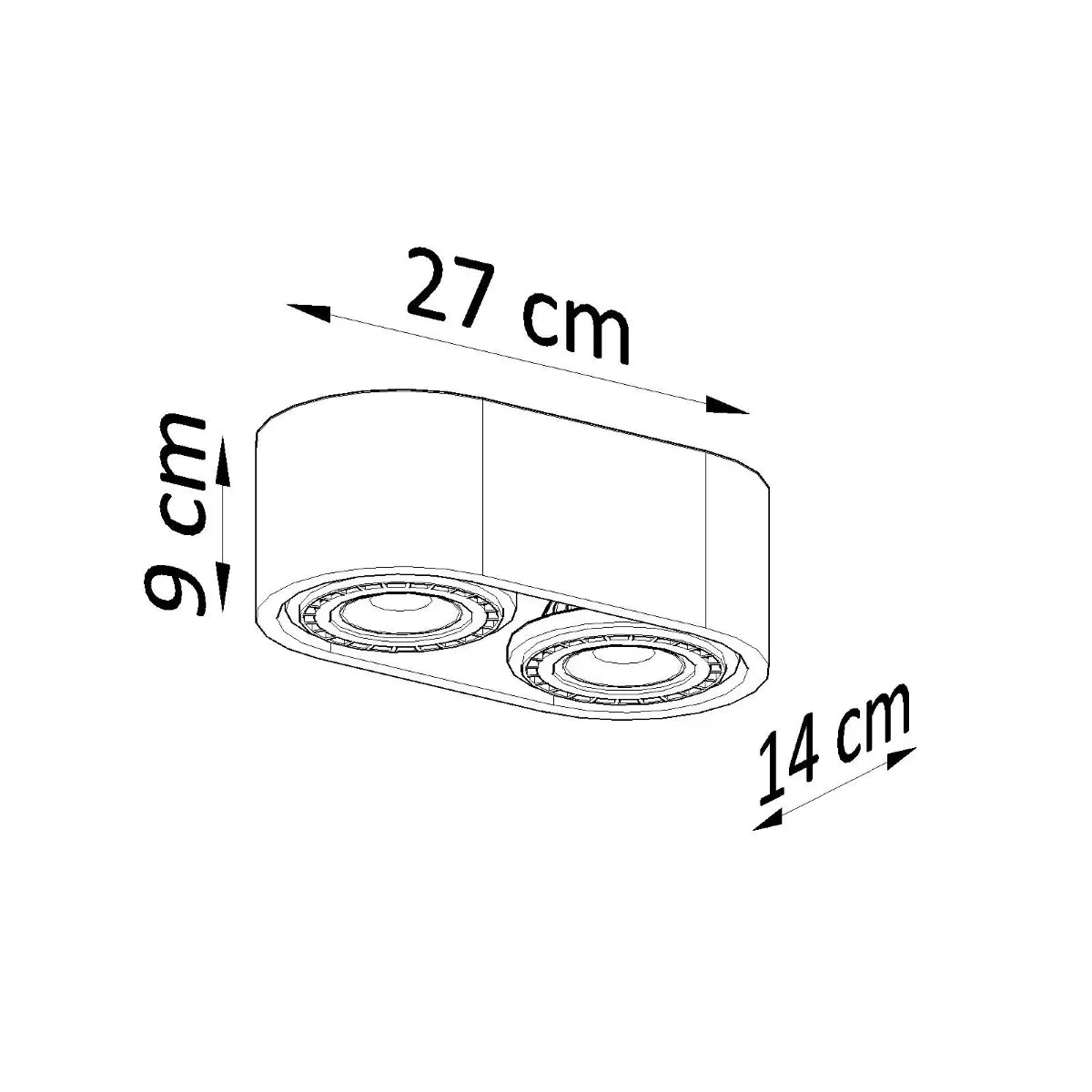 Deckenleuchte Rondo 3 Double – Grau & Beton