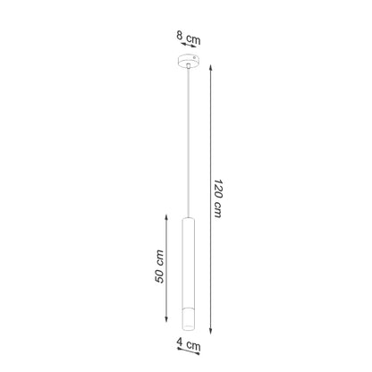 Pendelleuchte Matita Glass 1 – Weiß & Glas