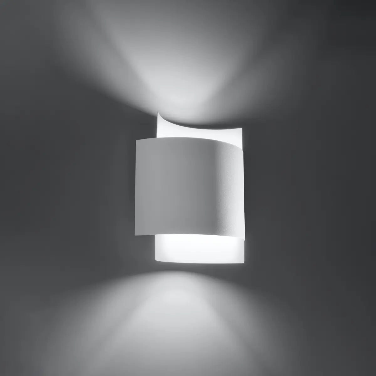 Wandleuchte Lux – Weiß & Stahl